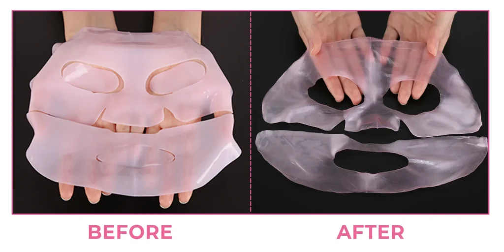 PDRN mask before / after clinical result